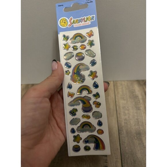 Vintage Sandylion Stickers Gems Rainbows, Sealed - Picture 1 of 4